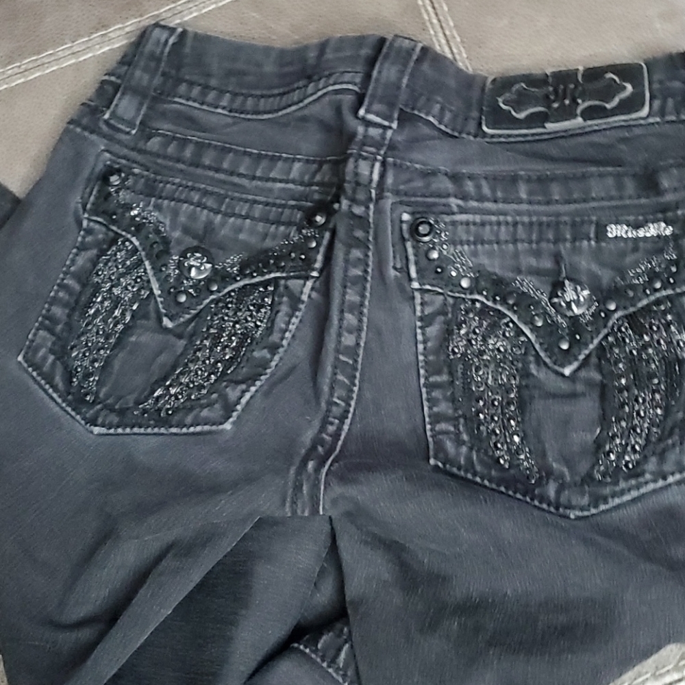 Womens Miss Me jeans black size 25 skinny